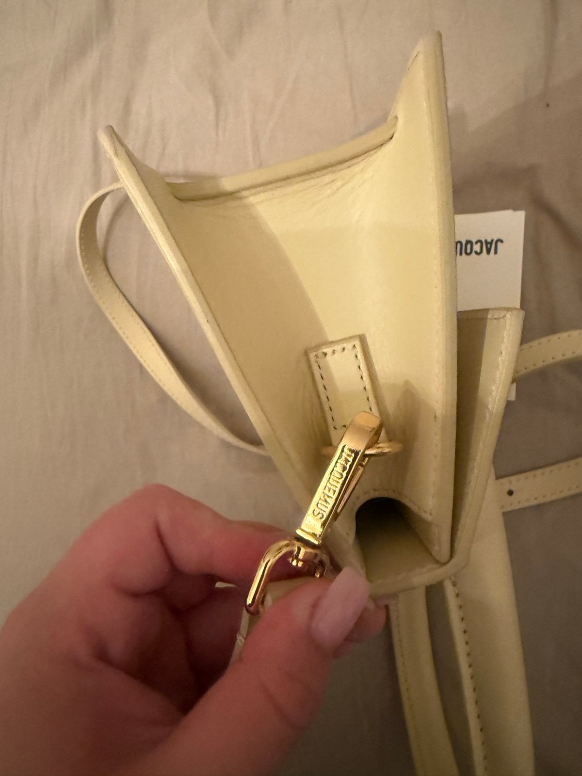 Jacquemus Le Chiquito Moyen Handtas - Crème, Ophalen of Verzenden, Nieuw, Beige, Handtas