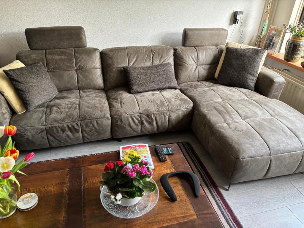 Zgan lounge bankstel., Ophalen, 250 tot 300 cm, Hoekbank, 75 tot 100 cm