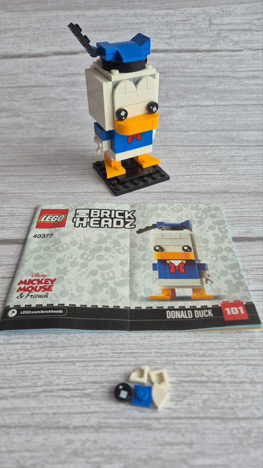 Lego set 40377 brick headz Donald Duck, Ophalen of Verzenden, Zo goed als nieuw