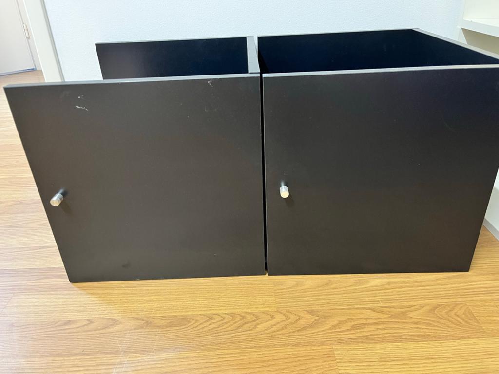 Zwarte inzetkasten kallax expedit, Ophalen, Gebruikt