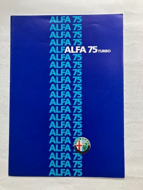 Alfa   Romeo   75    Turbo     brochure  Nederlands, Alfa Romeo, Ophalen of Verzenden, Zo goed als nieuw, Alfa Romeo