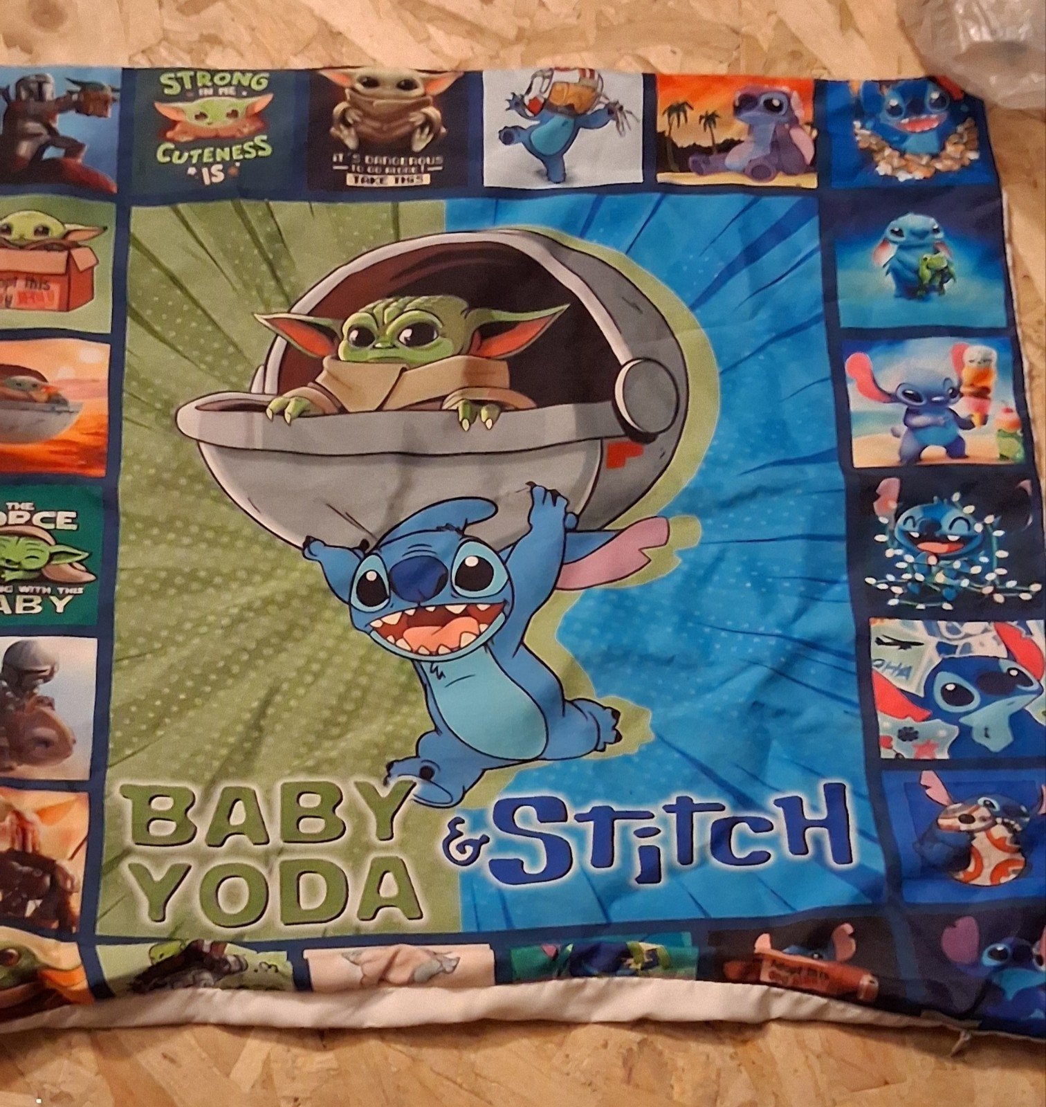 Kussen sloop met baby yoda en stitch, Ophalen, Nieuw, Overige typen