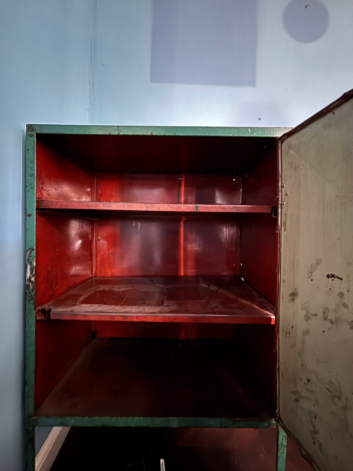 Vintage industriële metalen kast - Groen, Ophalen of Verzenden