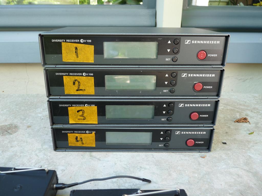 Sennheiser beltpack sets b band G1  nog 1 set  te koop!, Ophalen, Gebruikt, Instrumentmicrofoon, Draadloos