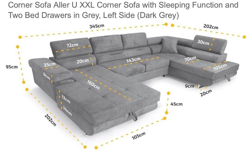 u shaped sofa with 2 storage, Ophalen, Gebruikt, Luxe, 150 cm of meer