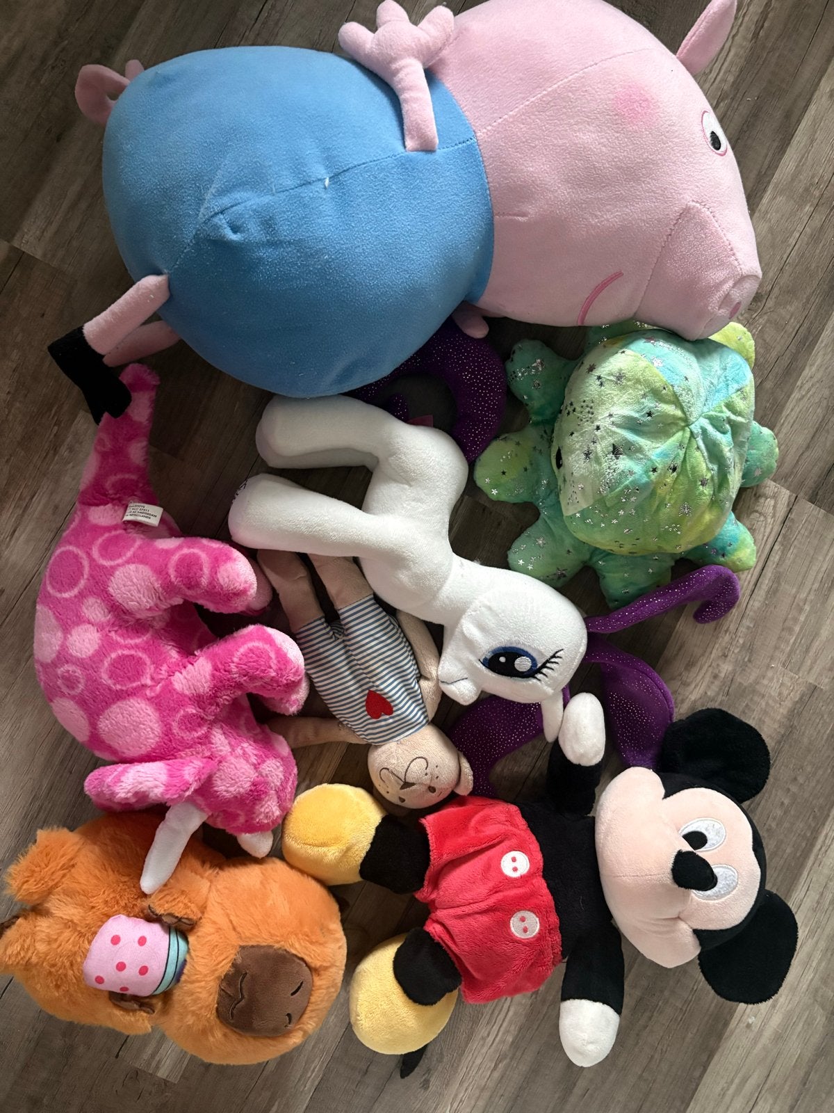 Grote collectie knuffels: Peppa Pig, Mickey Mouse en meer!, Kinderen en Baby's, Speelgoed | Knuffels en Pluche, Ophalen, Gebruikt