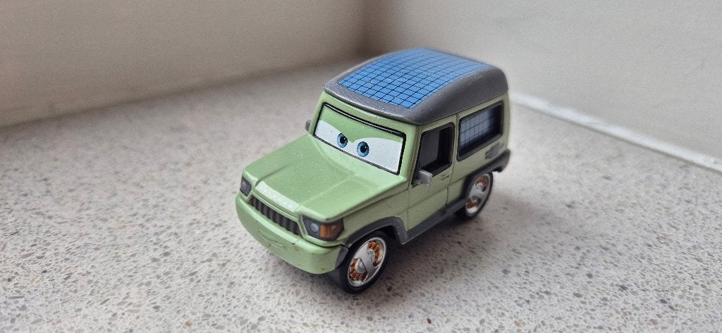 Disney Pixar Cars Miles Axlerod, Ophalen of Verzenden, Zo goed als nieuw