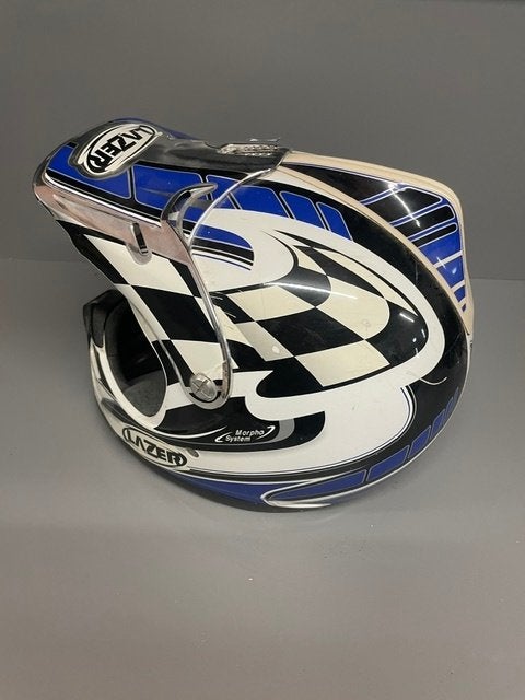 Lazer X-Pro 3 Crosshelm – Maat XS (53-54 cm) – Blauw/Wit/Zw, Offroadhelm, Kinderen, Ophalen of Verzenden, Tweedehands