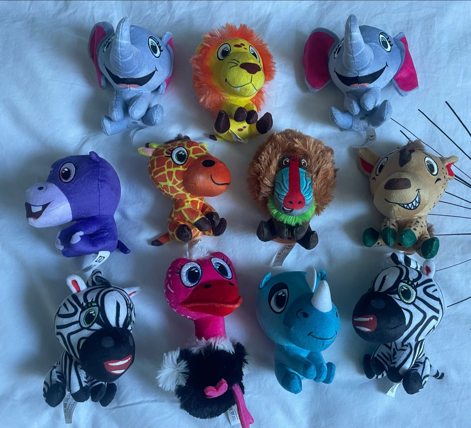 11 Lidl Jungle Dieren Mini Knuffels - Compleet Set, Lidl, Overige typen, Ophalen of Verzenden, Zo goed als nieuw