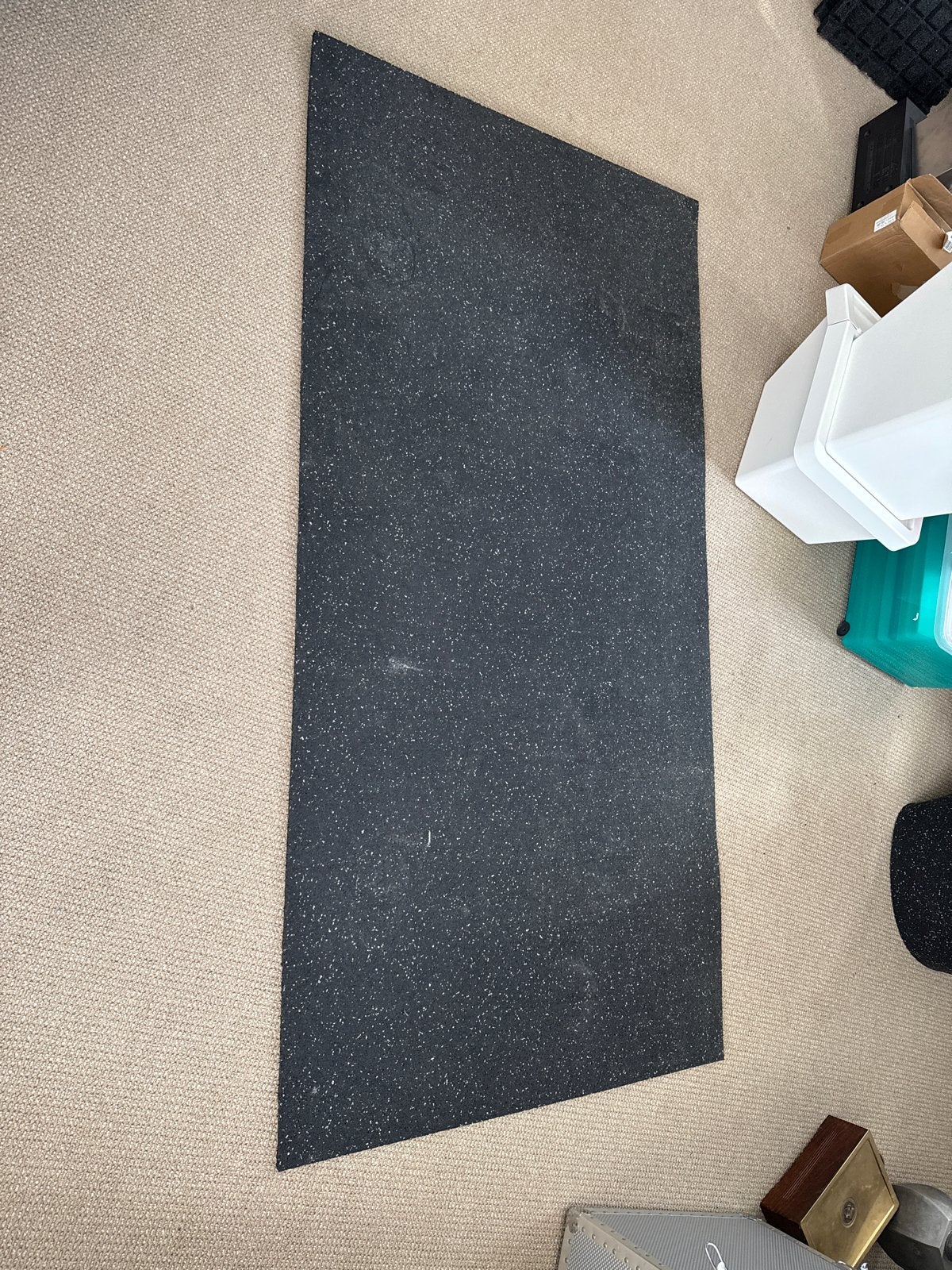 2x Fitnessmat / Vloerbeschermer voor fitnessapparatuur, Ophalen of Verzenden, Gebruikt, Fitnessmat