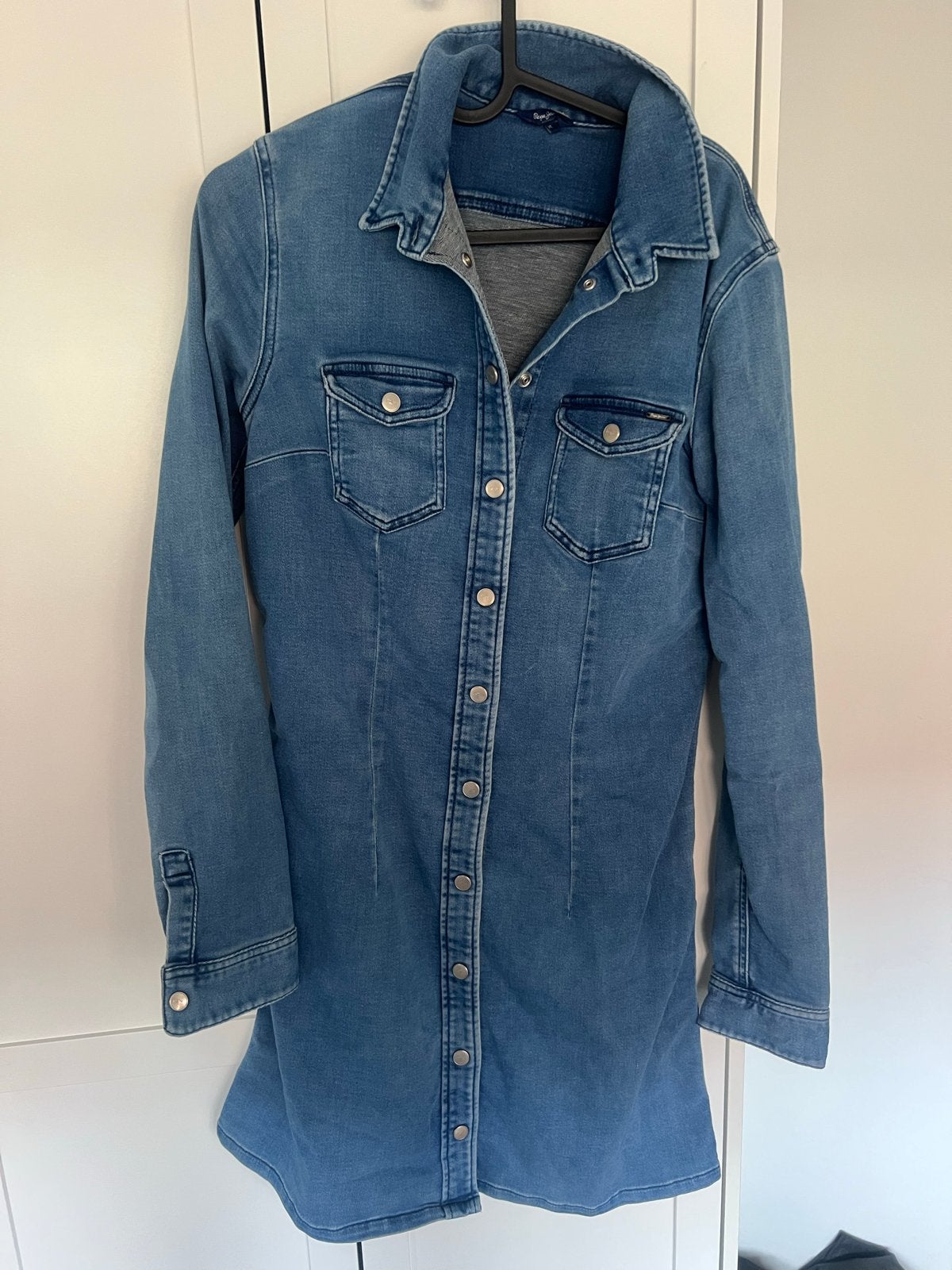 Pépé Jeans Jurk Maat M, Kleding | Dames, Jurken, Ophalen of Verzenden, Gedragen, Maat 38/40 (M), Blauw