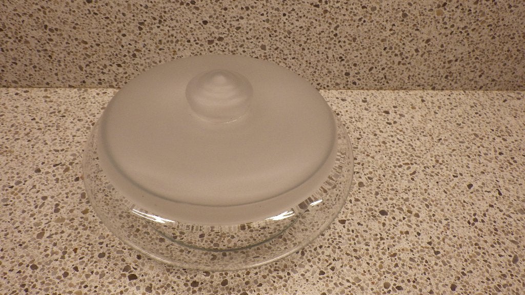 mooie glazen vintage koektrommel, Ophalen of Verzenden, Huis en Inrichting