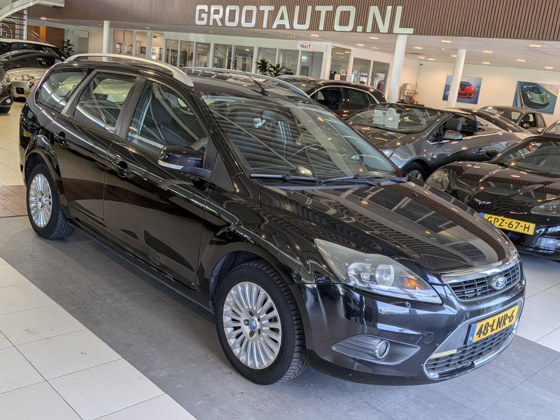 Ford FOCUS Wagon 1.8 Limited Flexi Fuel Airco, Cruise Contro, Auto's, Euro 5, Stof, Gebruikt, Zwart