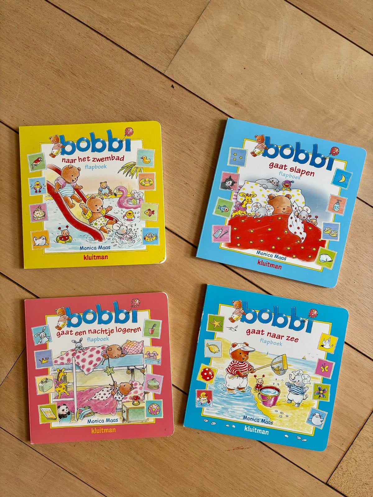 Bobbi Flapboekjes - Set van 4, Boeken, Verzenden, Gelezen, Uitklap-, Voel- of Ontdekboek, 1 tot 2 jaar
