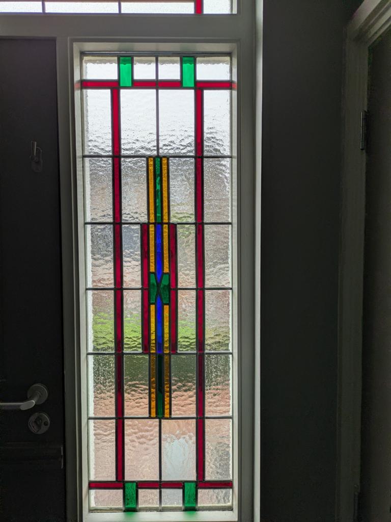 Glas in lood in isolatieglas - 2 stuks, Ophalen