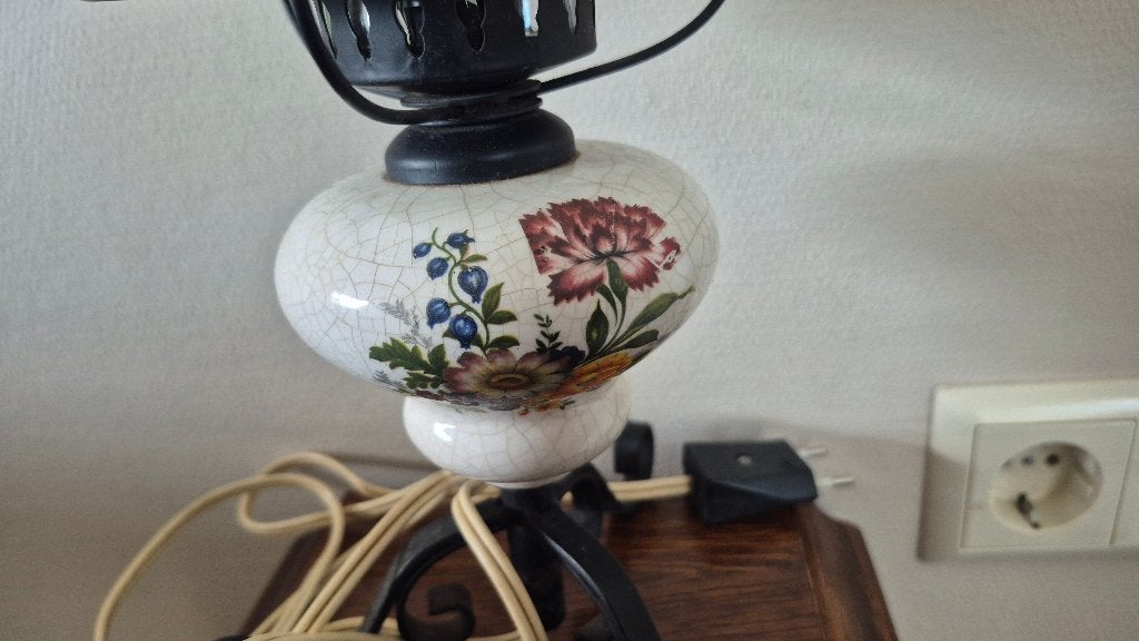 Prachtige Vintage Elektrische Olielamp (Boerenlamp), Antiek en Kunst, Ophalen of Verzenden