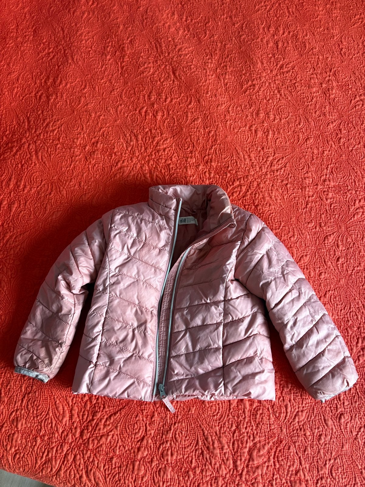 Roze H&M gewatteerde jas maat 104, Ophalen of Verzenden, Gebruikt, Meisje, Jas
