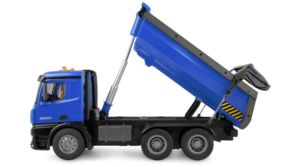 Amewi Mercedes-Benz Arocs Dump Truck 6x4 RTR blue 22537, Elektro, Schaal 1:14, Nieuw, Ophalen of Verzenden