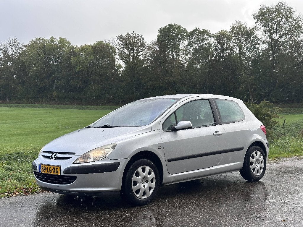 Peugeot 307 1.4 3DR 2003 Grijs, Auto's, Voorwielaandrijving, Dealer onderhouden, Zwart, 4 cilinders