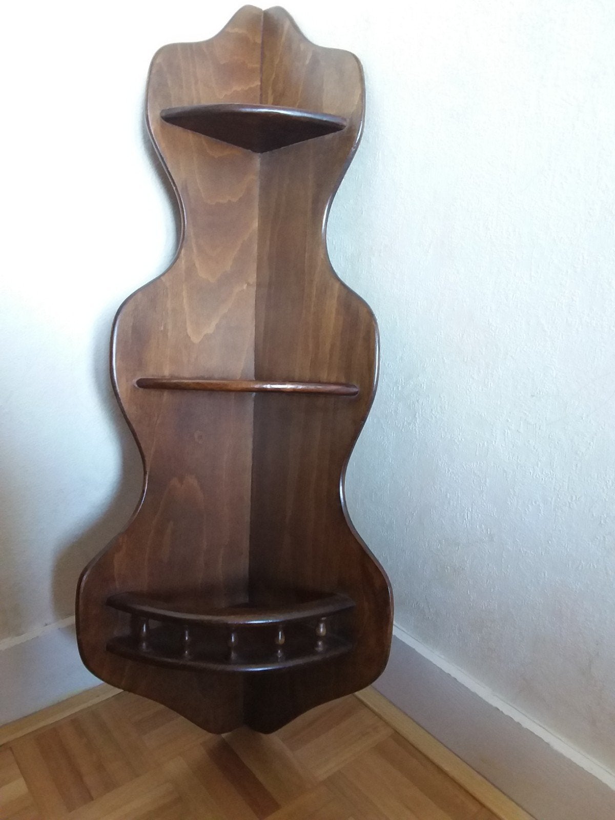 Vintage brocante houten hoekrekje, Huis en Inrichting, Ophalen of Verzenden, Gebruikt