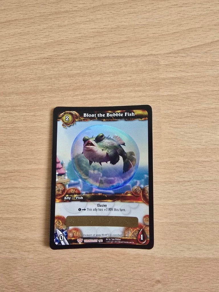 WOW TCG Bloat the Bubblefish Loot Card (unscratched), Ophalen of Verzenden, Nieuw, Losse kaart