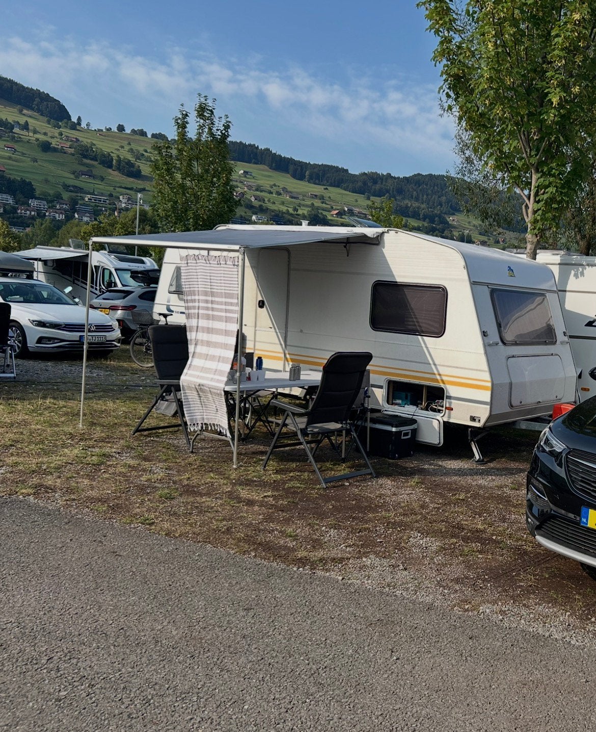 Obelink Markies 240 zakluifel, Caravans en Kamperen, Ophalen, Zo goed als nieuw
