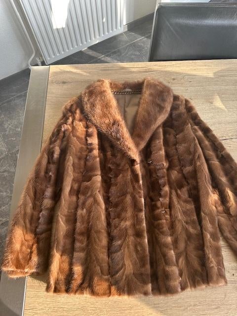 Bontjas Vintage, Kleding | Dames, Jassen | Winter, Ophalen of Verzenden, Zo goed als nieuw, Maat 38/40 (M), Bruin