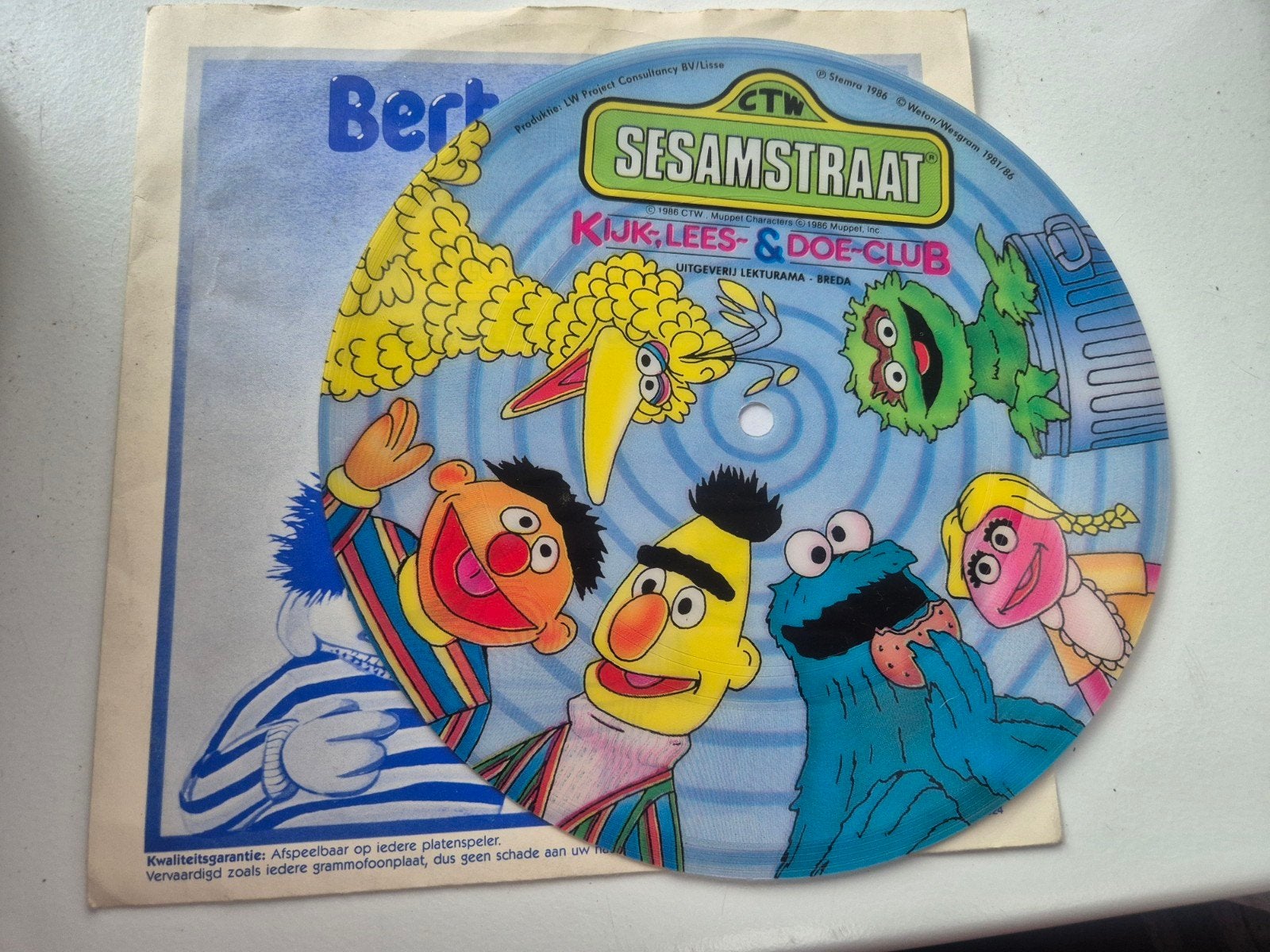 Sesamstraat – Bert En Ernie, Cd's en Dvd's, 7 inch, Ophalen of Verzenden, Zo goed als nieuw, Picture disc