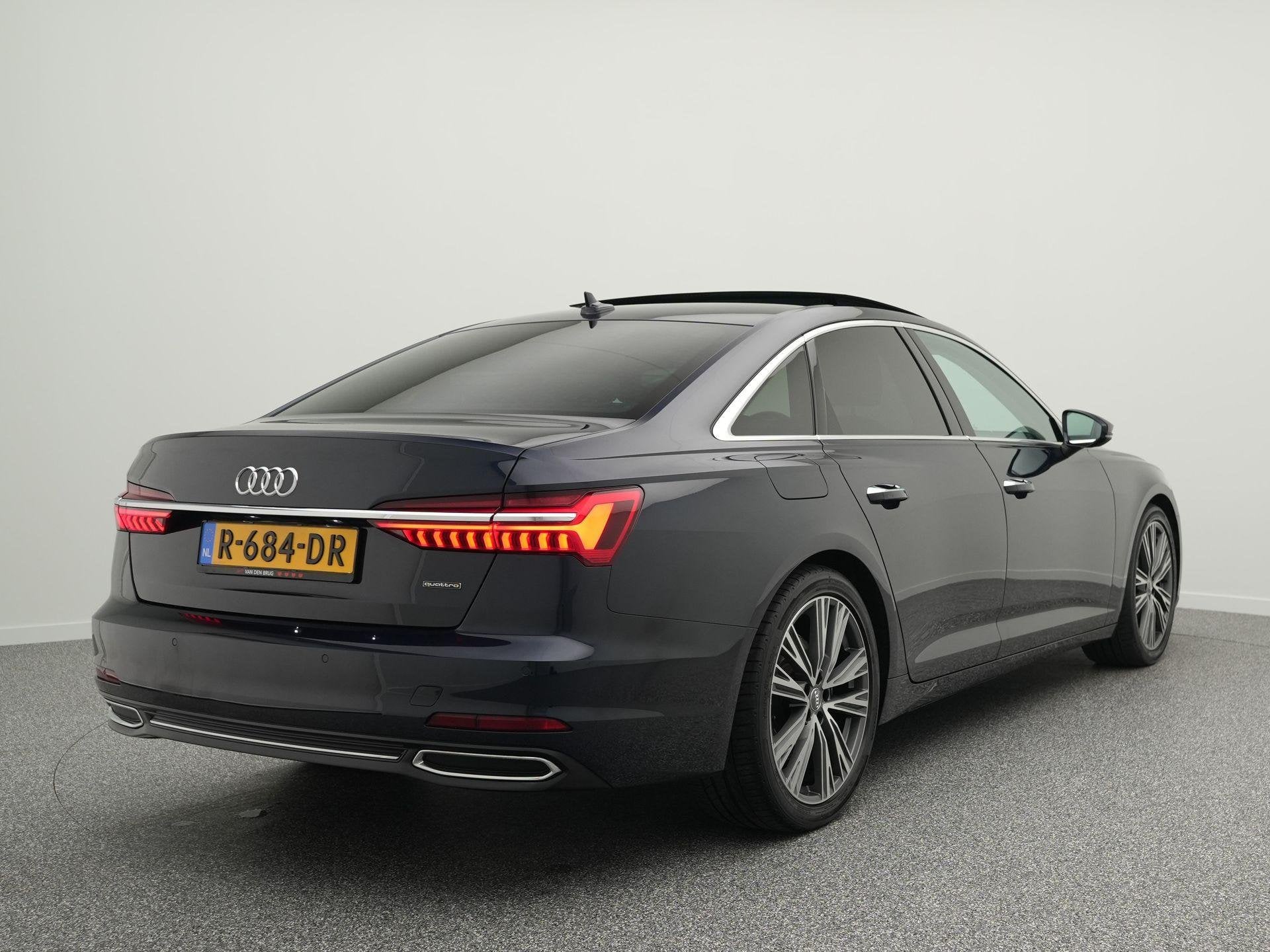 Audi A6 Limousine 55 TFSI 340 PK quattro | Luchtvering | Mat, Auto's, Audi, Automaat, Gebruikt, 2995 cc, Blauw