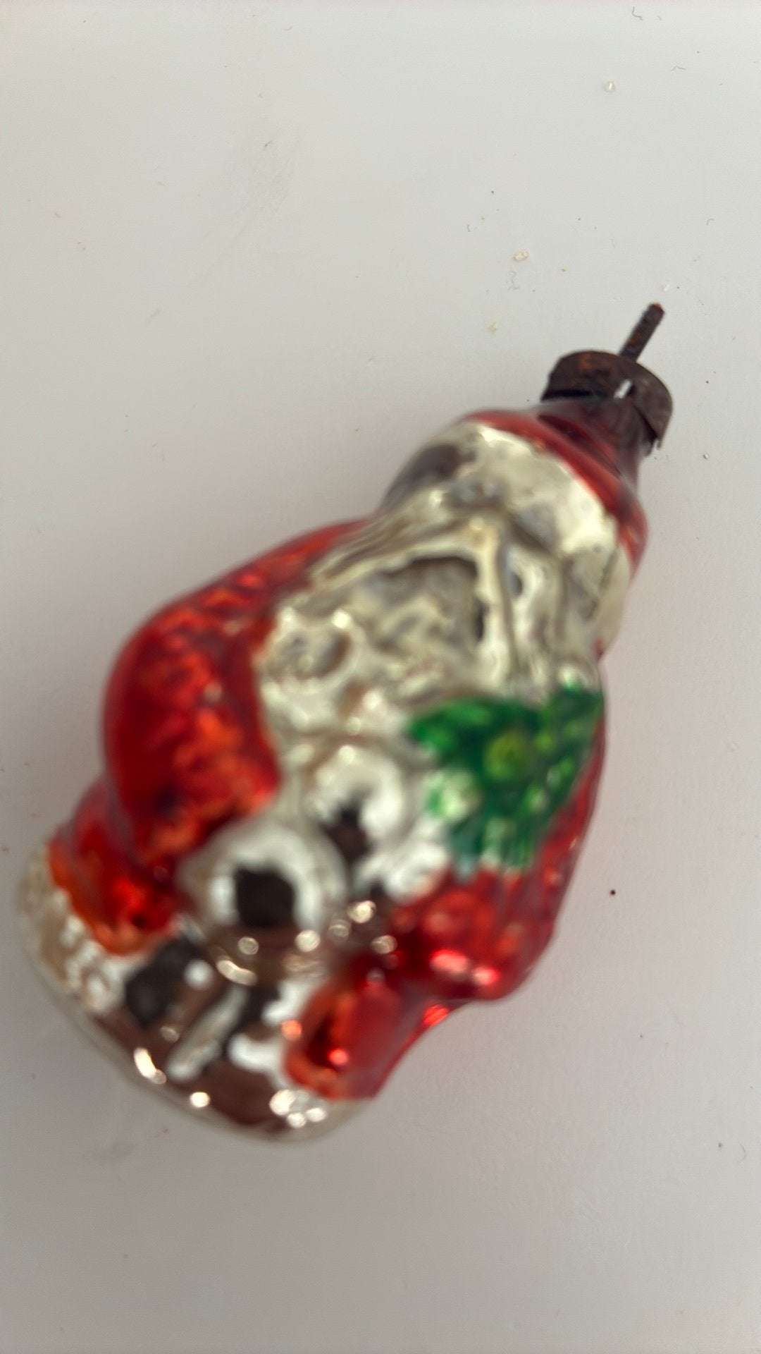 Vintage antieke kerstbal, kerstman feathertree, Ophalen of Verzenden, Zo goed als nieuw