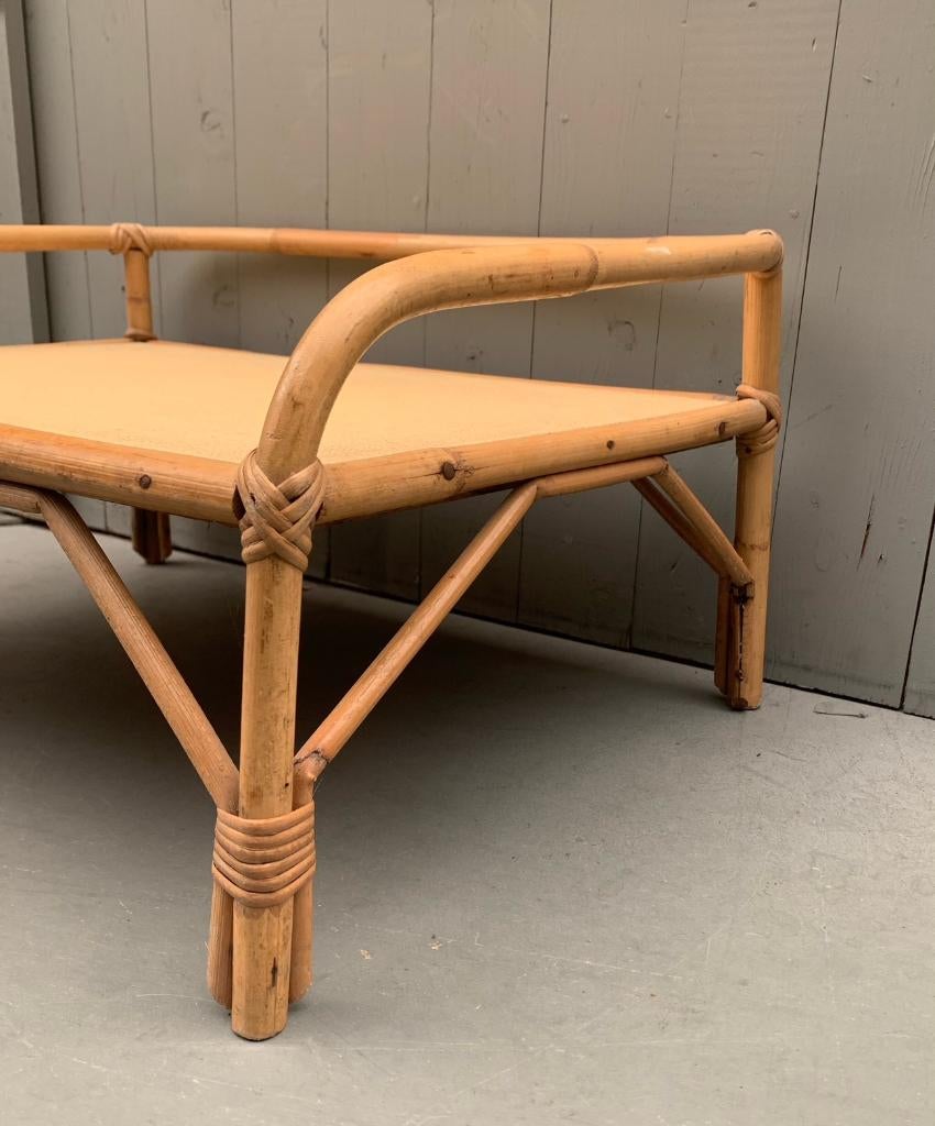 Bamboe rotan tafeltje rekje plank - vintage retro, Ophalen, Gebruikt, Onbekend, Onbekend