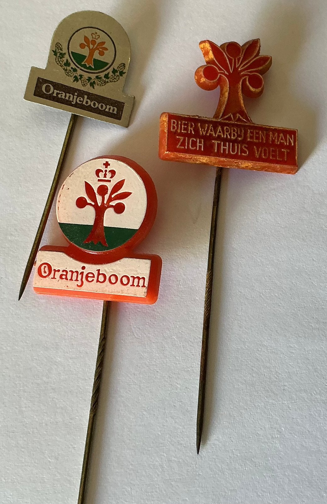 3 oude speldjes oranjeboom bier, Verzamelen, Ophalen of Verzenden, Gebruikt