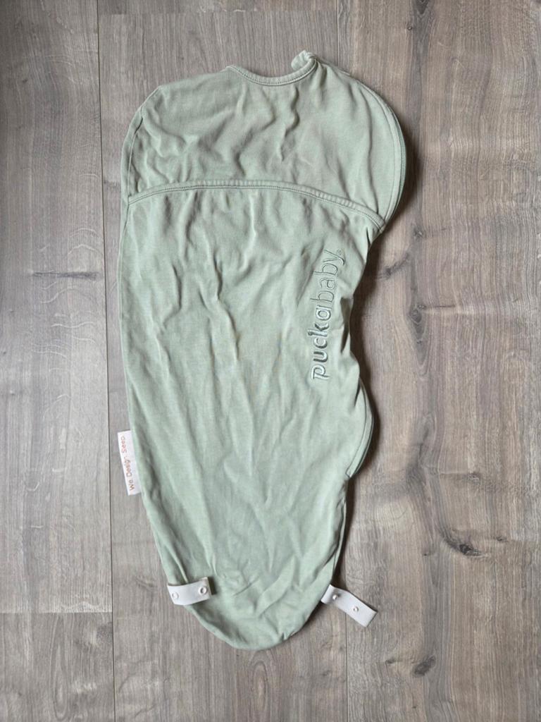 Puckababy Inbaker Slaapzak piep - Groen, Verzenden, Gebruikt, Minder dan 70 cm, Bakerzak of Bakerdoek