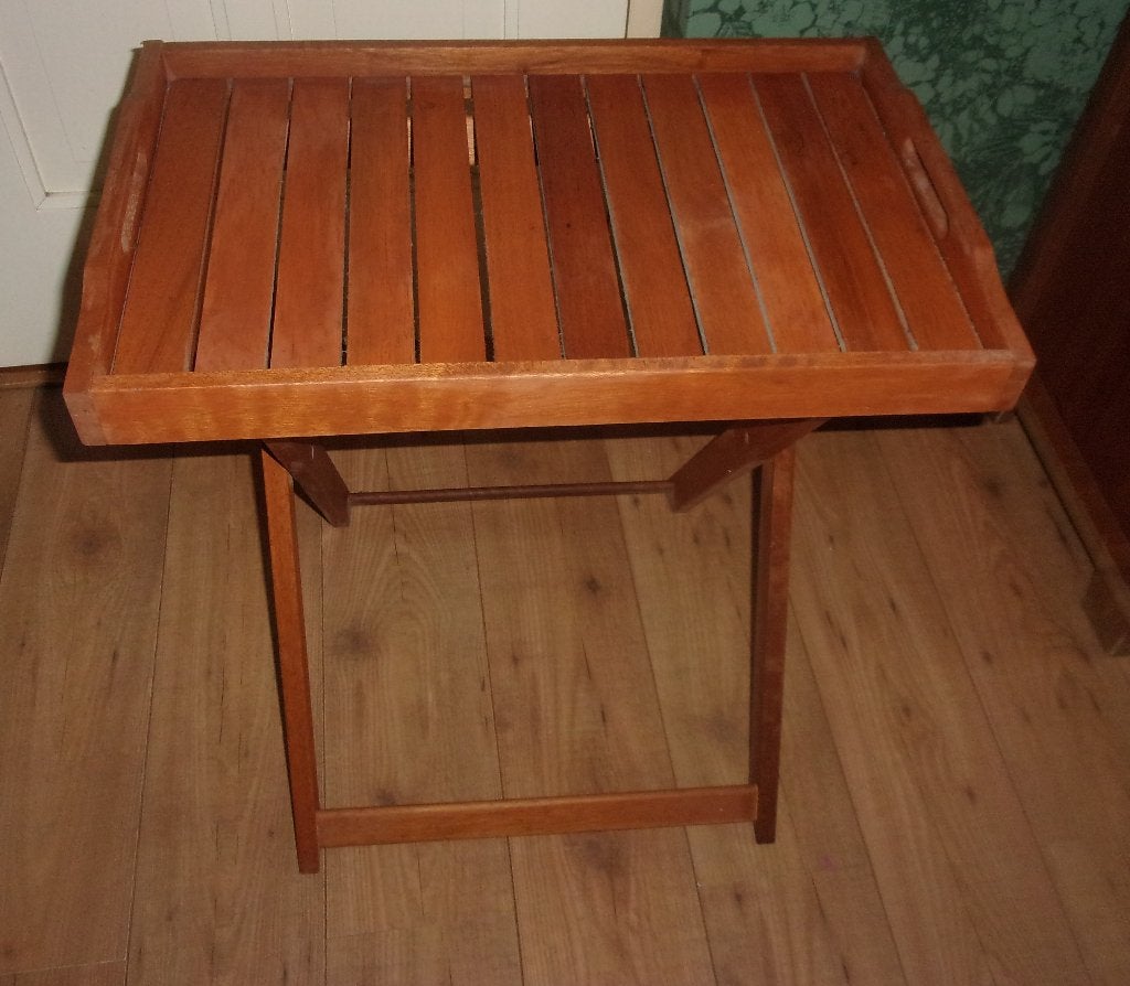 Butlertray dienblad inklapbaar teak hout butler tray, Hout, Gebruikt, Ophalen of Verzenden, Landelijk