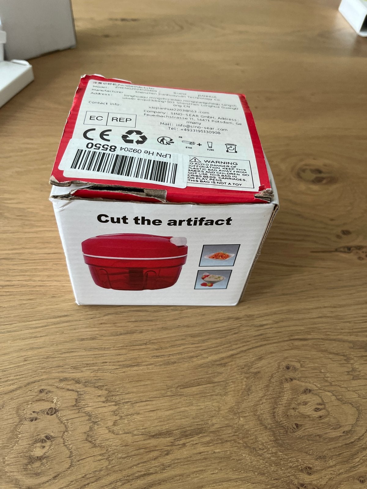 Handmatige Keukenmachine/Hakmolen - Rood, Overige typen, Ophalen of Verzenden, Nieuw, Rood