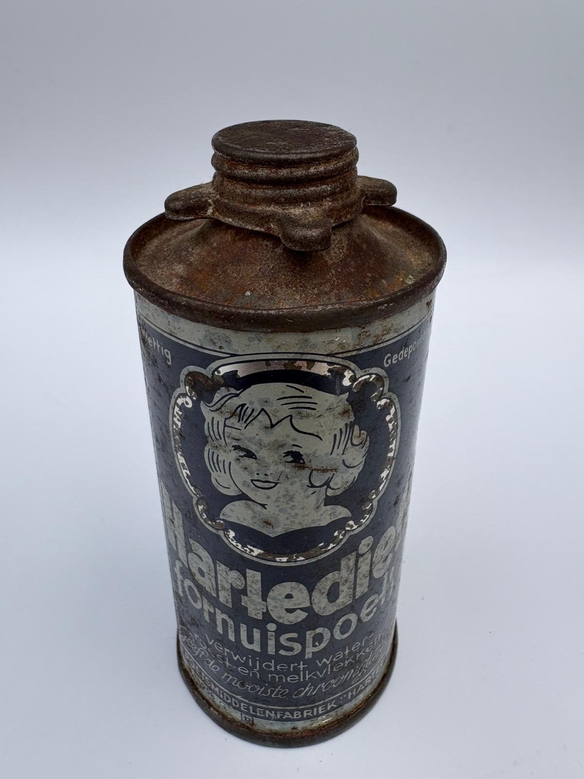 Vintage Harledie Fornuispoeder Blik, Ophalen of Verzenden