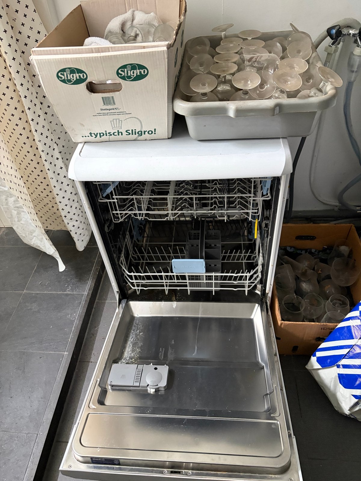 Witgoedpakket: Wasmachine, Droger, Vaatwasser, Diepvries, Ko, Ophalen, 1200 tot 1600 toeren, Gebruikt, Minder dan 85 cm