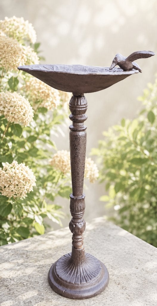 VOGELDRINKSCHAAL / gietijzer / 40 cm hoog, Huis en tuin decoratie Marie, Nieuw, Info@huisentuindecoratiemarie.nl, Peize