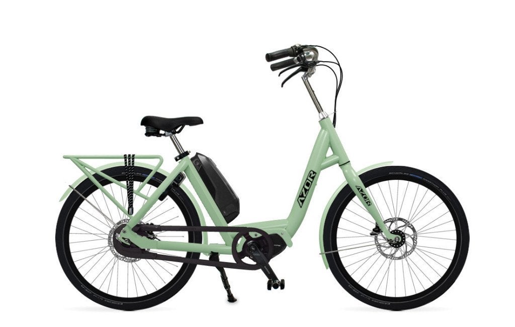 Azor elburg ebike fiets extra lage instap en kleine wielen, Fietsen en Brommers, Nieuw, Minder dan 47 cm, 50 km per accu of meer