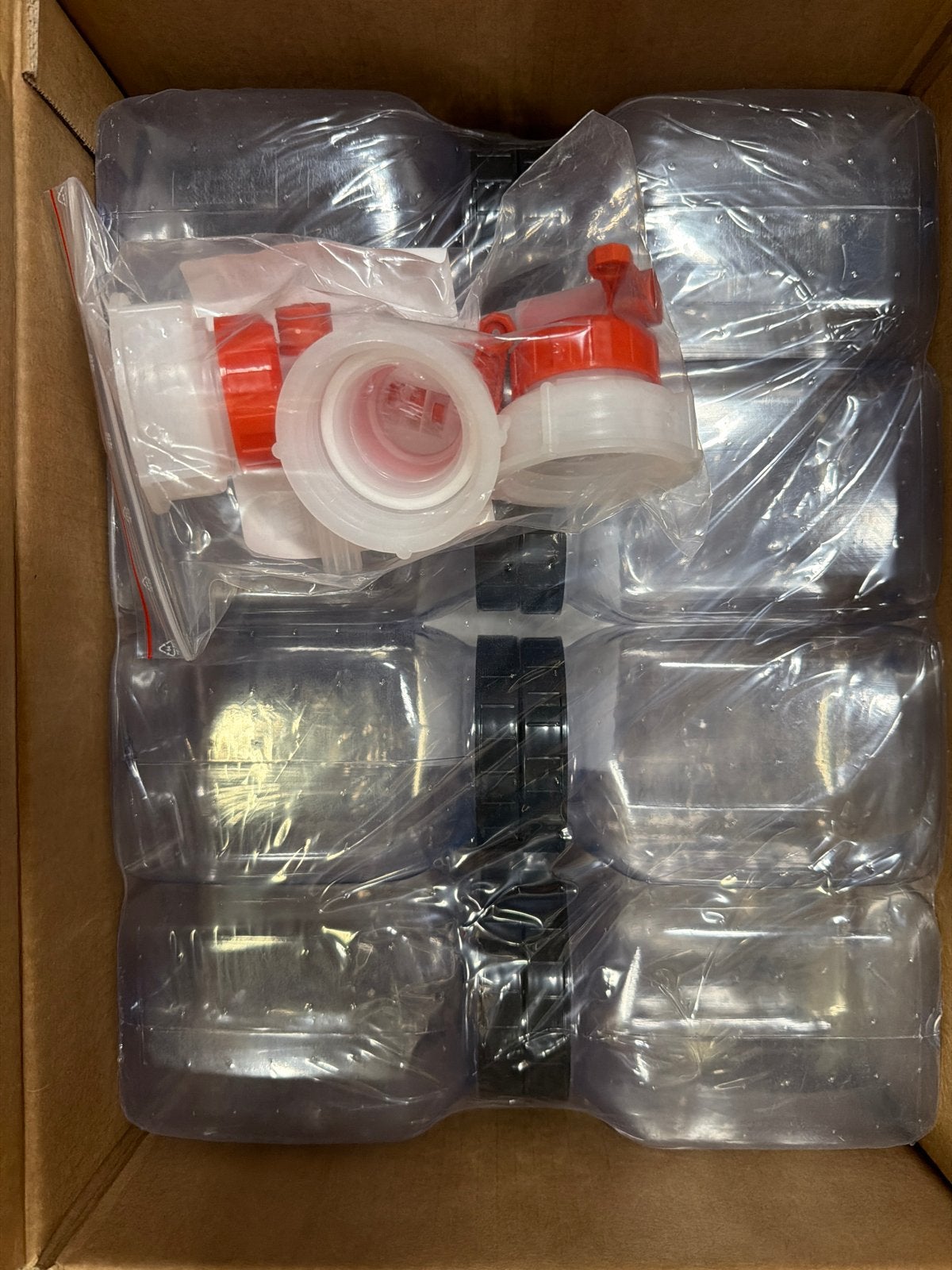2x Rotilabo wide neck containers met 2x Fluxx kranen, Kunststof, Nieuw, Ophalen of Verzenden, Nvt