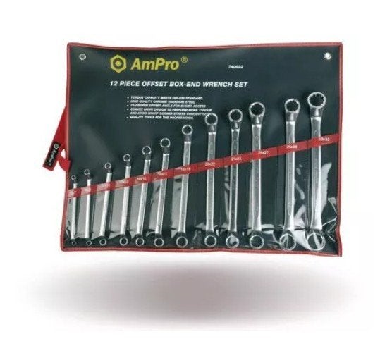 Ringsleutelset 12 Delig 6 T/M 32 Mm Ampro, Ophalen of Verzenden, Nieuw