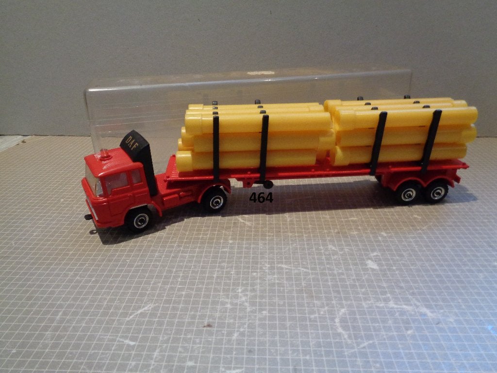 Playtruck daf 2600 met buizen trailer, Ophalen of Verzenden, Nieuw, Bus of Vrachtwagen, Lion Toys