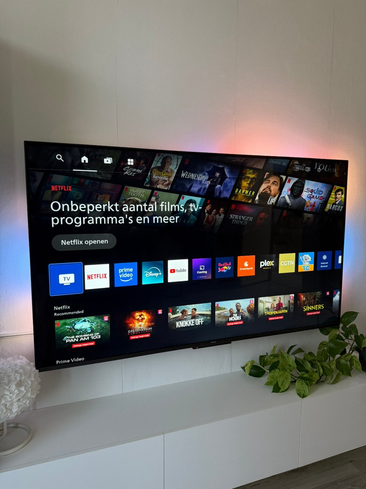 Philips Ambilight tv | 65inch, Ophalen, Philips, 50 Hz, Zo goed als nieuw