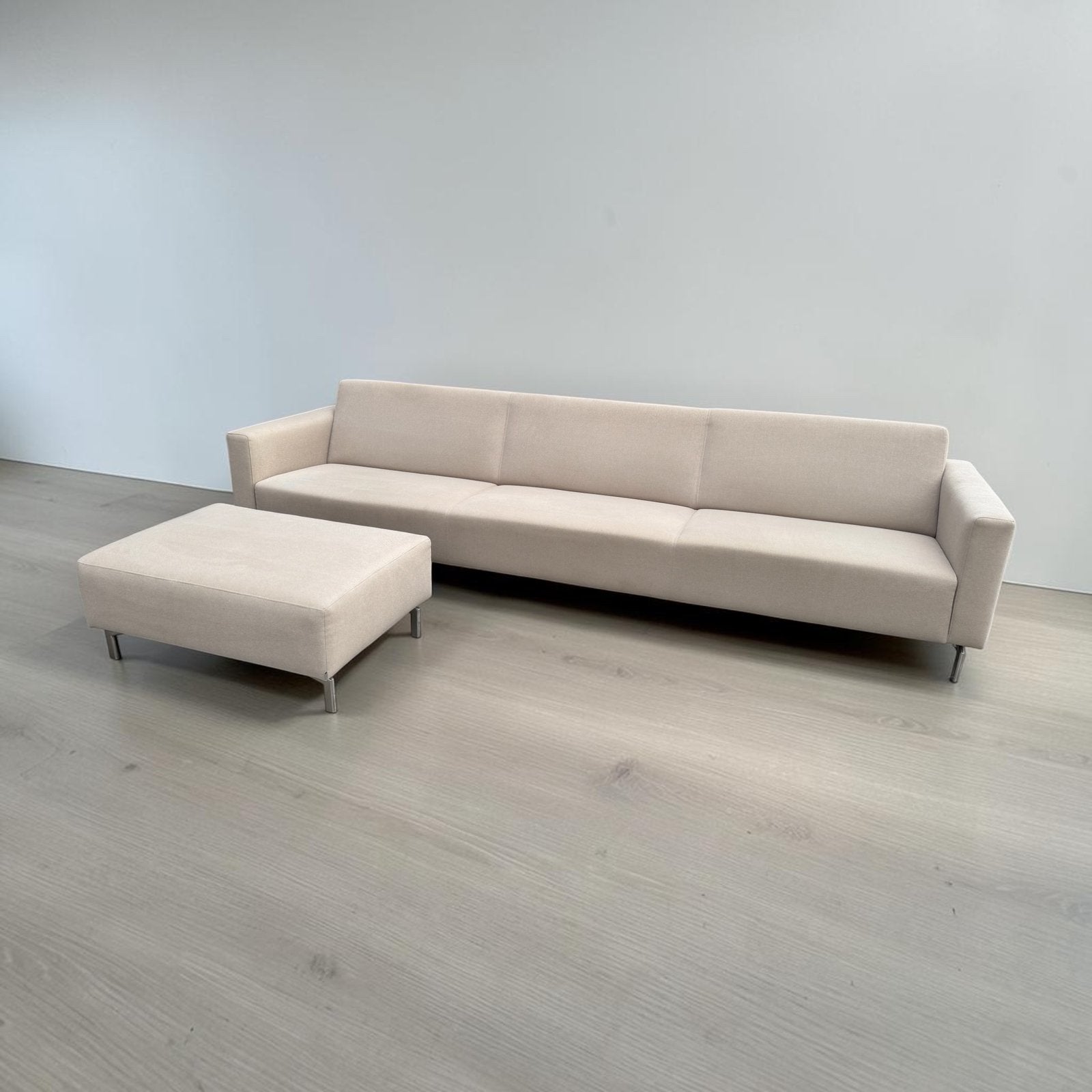 GRATIS LEVERING | ROELS BANK + HOCKER | 330 CM BREED, 300 cm of meer, 75 tot 100 cm, Ophalen of Verzenden, Zo goed als nieuw