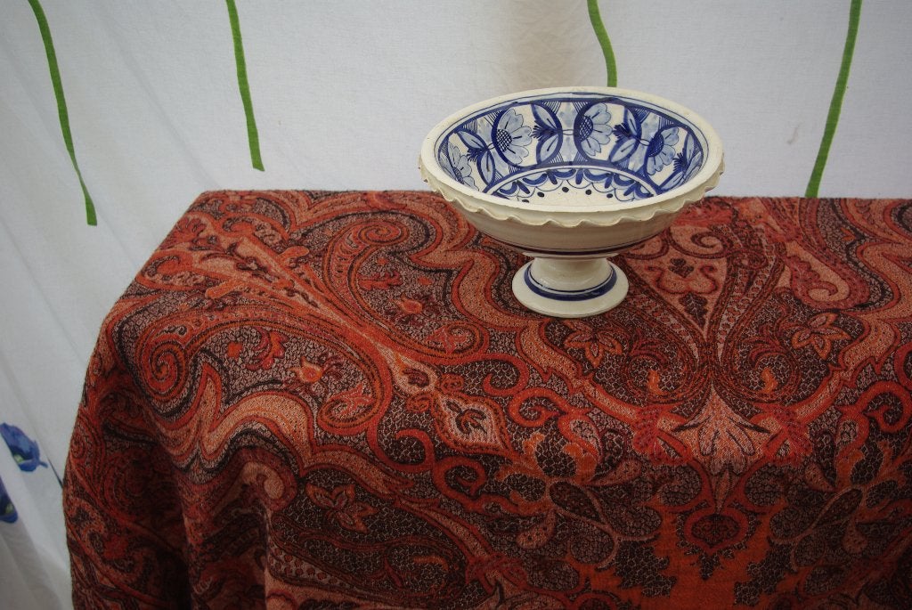 Antieke Delfts Blauw Stijl Kom op Voet, Ophalen of Verzenden