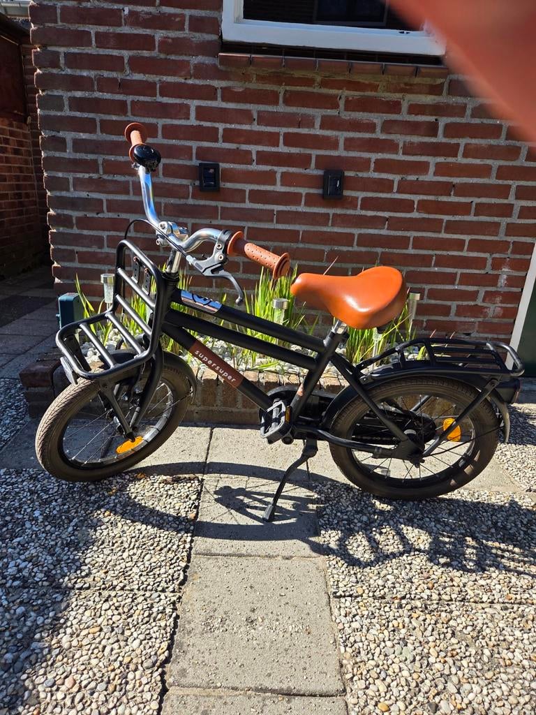 Kinderfiets Supersuper Cooper 18 inch met voordrager, Ophalen, Gebruikt, 16 tot 20 inch