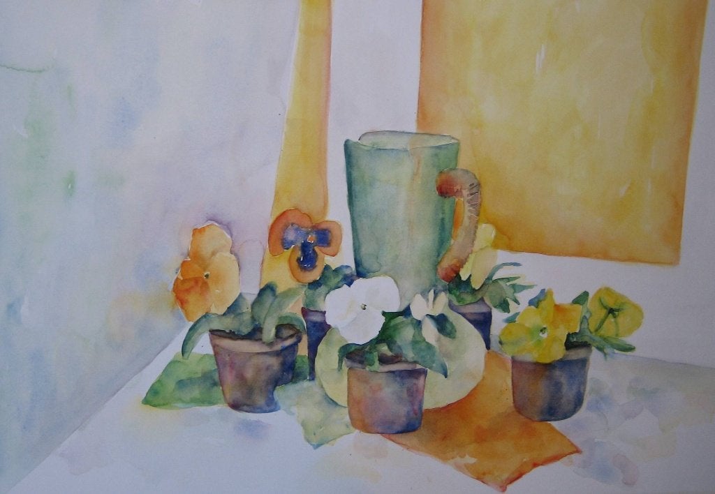 schilderijen aquarel noten fruit voorjaar, Ophalen of Verzenden