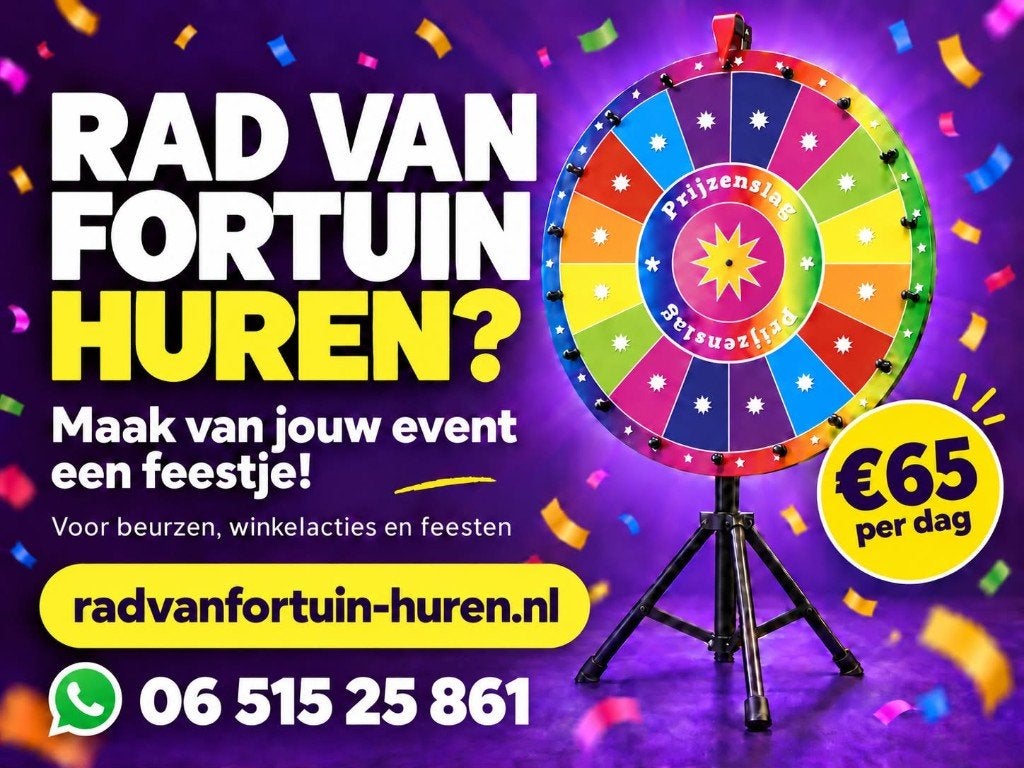 Rad van Fortuin huren / kopen - diverse kleurrijke modellen, Ophalen of Verzenden, Nieuw, Overige