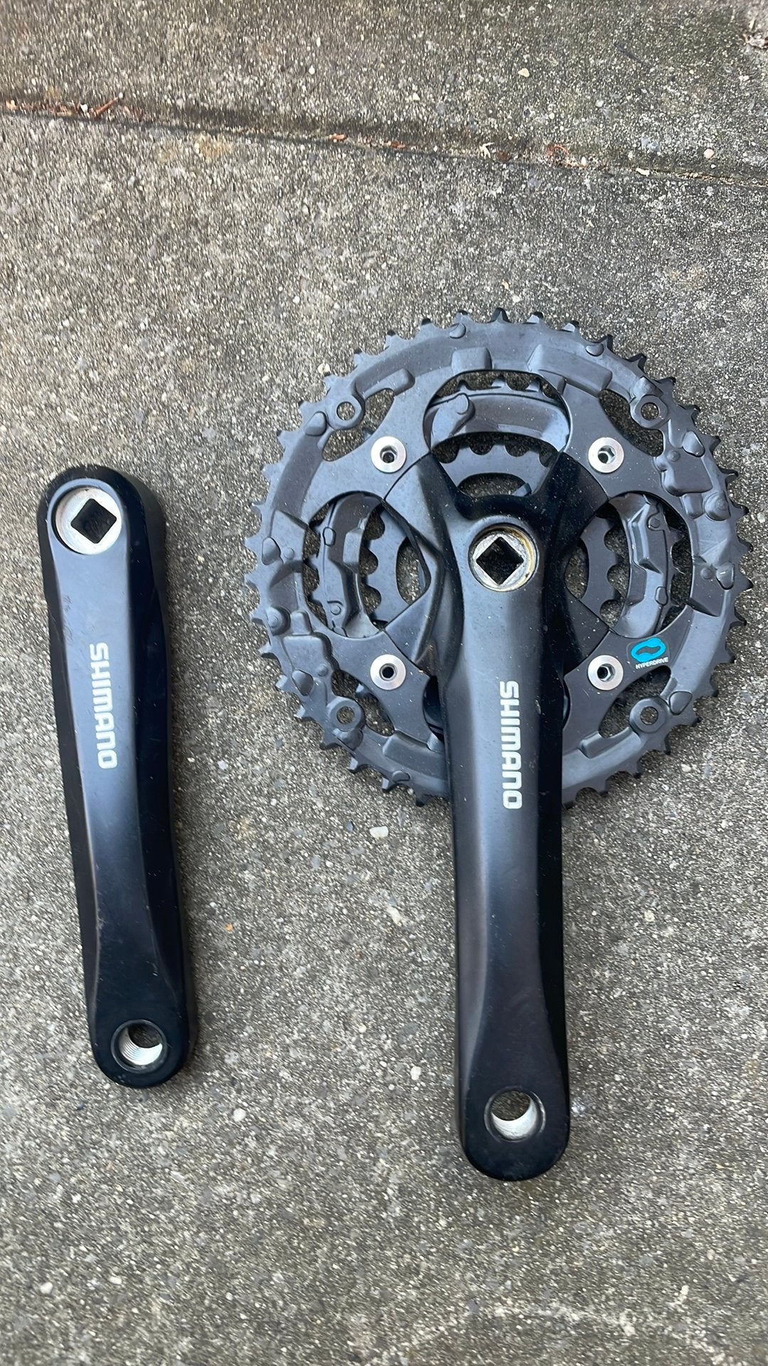 Shimano crenkset, Crankstel of Pedalen, Nieuw, Ophalen of Verzenden, Aluminium