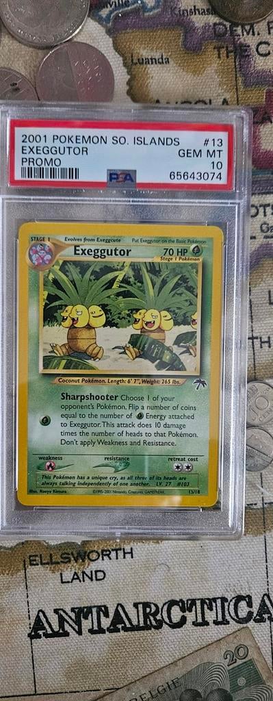 Pokemon southern islands exeggutor psa 10! Vintage zeldzaam, Ophalen of Verzenden, Zo goed als nieuw